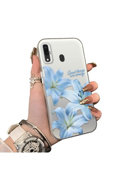 Hontinga Samsung Galaxy A30 Compatible Silicone Edge Hard Back Case Couple Ph...