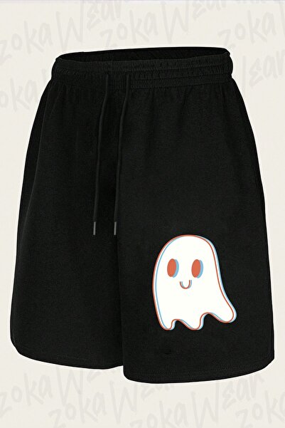 ZOKAWEAR Unisex Acid Ghost Design Printed Shorts