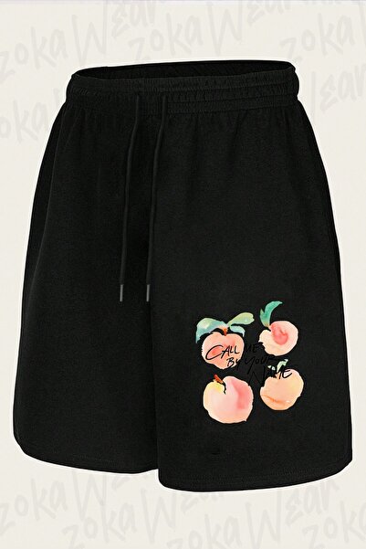 ZOKAWEAR Unisex Call Me by Your Name Peaches Design Printed Shorts