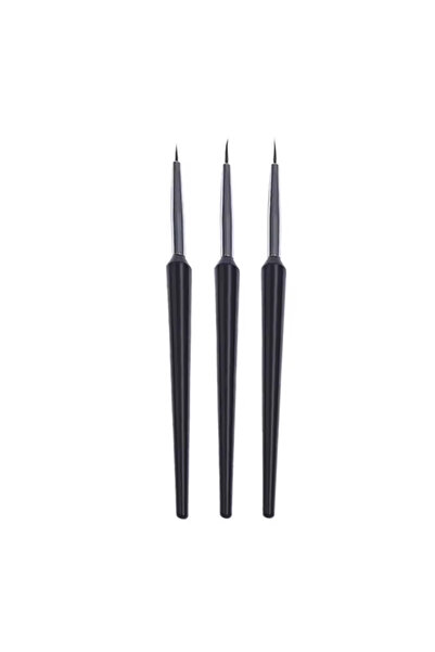 Choice Black LULAA 3Pcs Nail Art Brushes Set Nail Art Design Pen Painting Too...