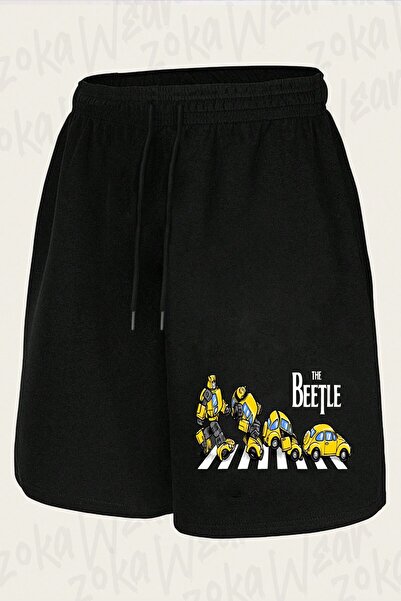 ZOKAWEAR شورت مطبوع بتصميم The Beetle للجنسين