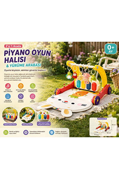Ucuzuna Bak Baby Melody Kırmızı 2n1 Aktivite Merkezi & Yürüteç