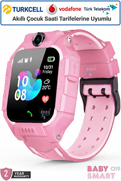BabySmart Q19 LBS Konumlu Akıllı Çocuk Takip Saati - Sim Kartlı Arama, Kamera...
