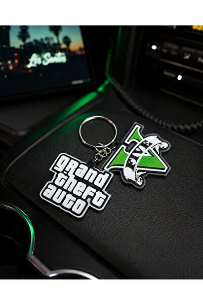 GoKa 3D Craft Grand Theft Auto 5 (GTA V) 2'li Anahtarlık Seti - Özel Tasarım ...