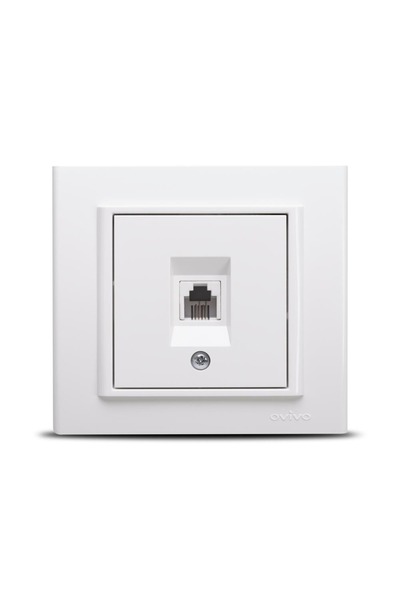 Ovivo Electric Υποδοχή Τηλεφώνου ST Λευκό Ovivo Mina Ovivo Mina, 401-010300-221
