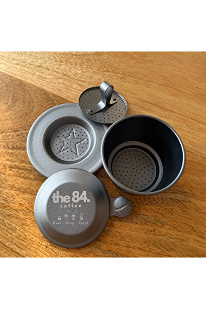 the84.coffee Vietnamese Phin Filter (GREY) I Anodized Aluminum Traditional Co...