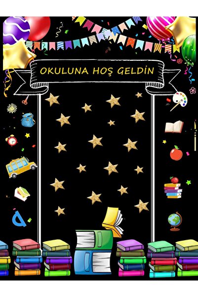 PROMISEBACKDROP2 150X200 cm , Okuluna Hoş Geldin,Okul Etkinlik Kumaş Fon