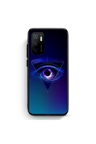 Other Xiaomi Poco M3 Pro Triangular blue eye Black Glossy Θήκη