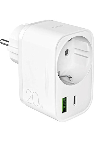 Puro Μονή πρίζα με 1 USB-A και 1 USB-C