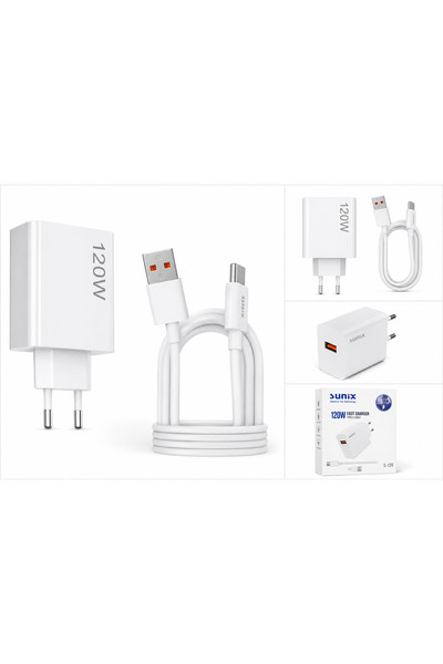 Sunix 120W USB-C PD Hızlı Şarj Başlığı Çoklu Koruma