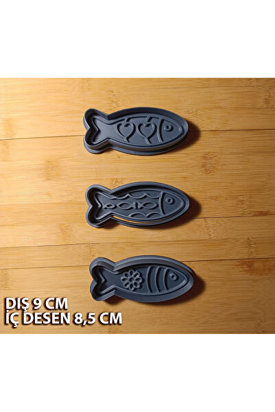 Enbceramic 3 LÜ 6 PARÇA BALIK KALIBI SERAMİK-POLİMER KİL-PASTACILIK-KURABİYE ...