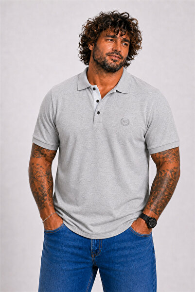 Starbattal Men's Large Size Single Jersey Polo T-Shirt Classic Embroidered 26...