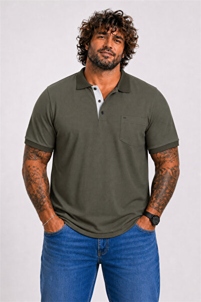 Starbattal Men's Large Size Single Jersey Polo T-Shirt Classic Pocket 26402 M...