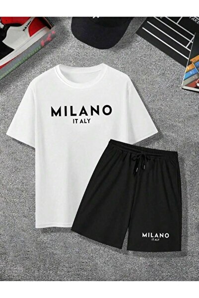 ship master Summer Collection New Arrival T-Shirt & Shorts Set Printed Patter...