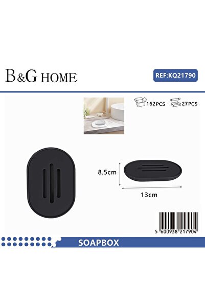 Tradesor Σαπουνοθήκες μπάνιου πλαστικές - Σετ 9pcs - Black - 21784
