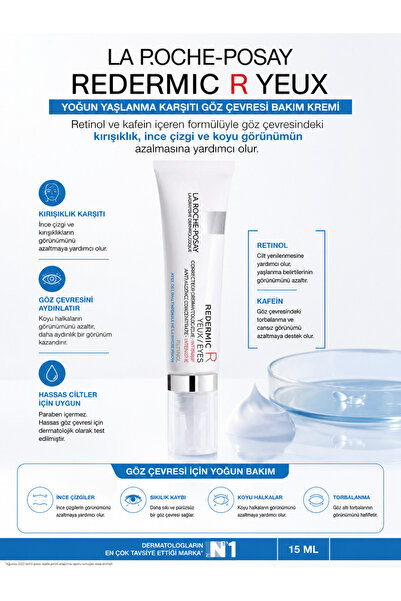 La Roche Posay Redermic R Eyes 15 ml - Anti-Wrinkle and Fine Line Care Cream ...