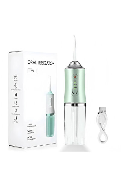 Choice1 Green 1PCS White/Green Handheld Water Floss USB Rechargeable Oral Irr...