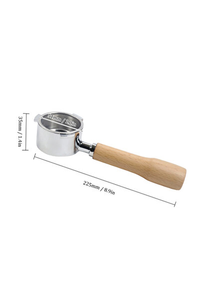 Choice type-3 51mm Coffee Bottomless Portafilter with Filter Basket & Wooden ...