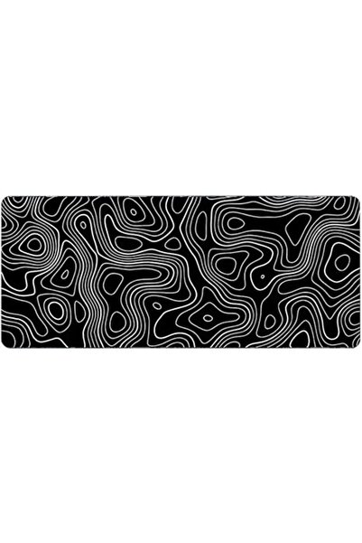 Arabest Extended Desk Mouse Pad, Non Slip Base, Topographic Pattern, 31.5x11....
