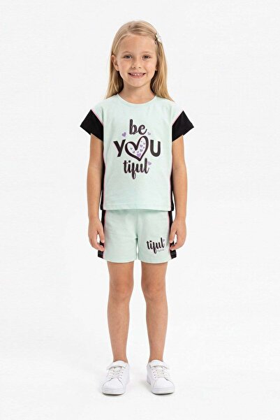 SERRASTIL Girl's Summer Heart Print Short Sleeve Shorts Cotton Top and Bottom...