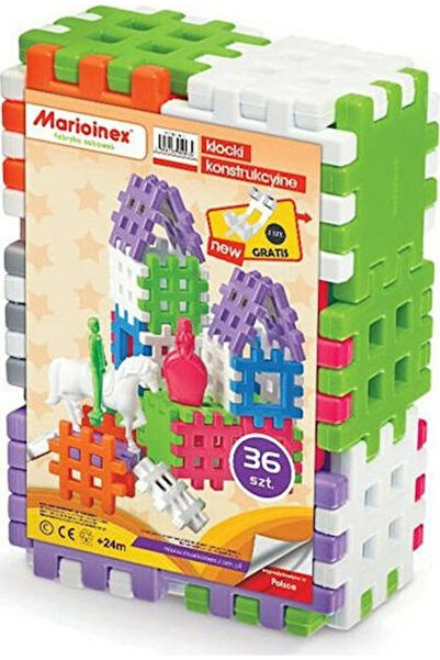 Marioinex Blocuri de construcție Waffles pentru 2+ ani 36 de piese Cod: 901 939