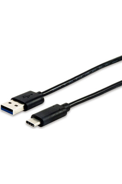 EQUIP Cablu USB 3.1 USB-C tată - USB-A Negru 1m (12834107)
