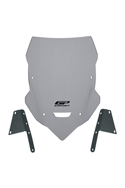 GP KOMPOZİT Bajaj Dominar 250 2017-2026 Uyumlu Ön Cam Gri 40 cm