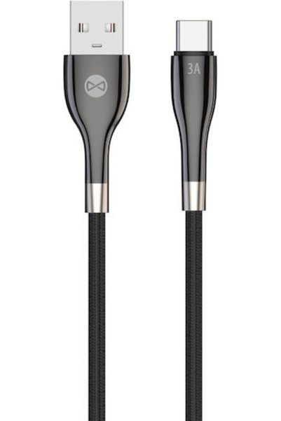 OEM Καλώδιο USB 2.0 USB-C αρσενικό - USB-A Μαύρο 1μ