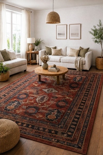 Naar Halı Nayra Kuman 27 Kaymaz Tabanlı Yıkanabilir Klasik Kilim