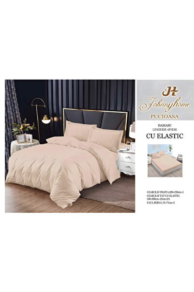 OEM Damask Duvet Cover Set 2 Persons 4 Pieces with Stretchy 180x200 cm, Model...