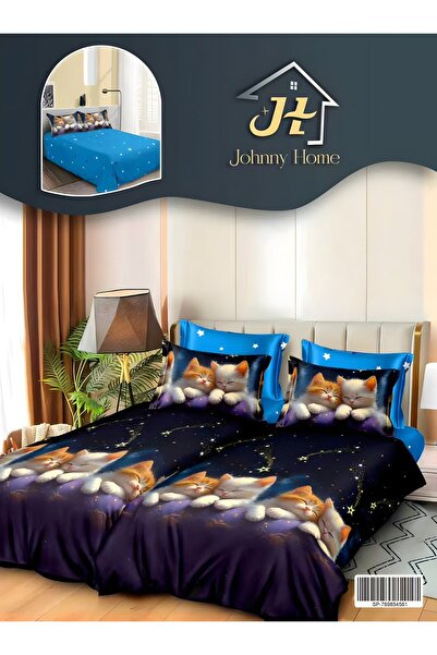 Simplu&Rapid Lenjerie de Pat Bumbac Satinat 2 Persoane 7 Piese fără Elastic 2...