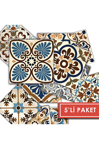 TİNK Kendinden Yapışkanlı Karma Fas Desenli Pvc Karo 15x15 Cm 5’li Paket