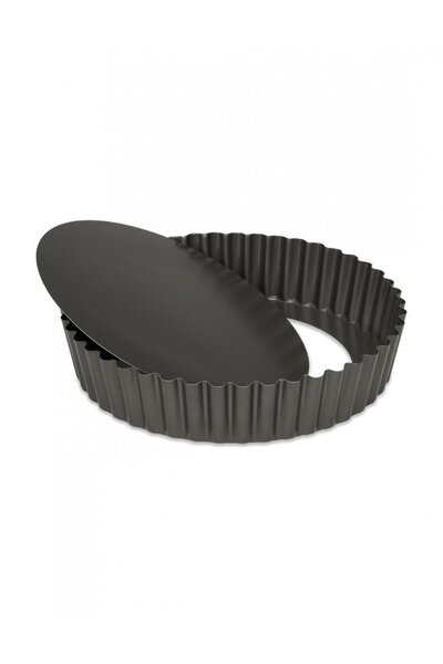Patisse Tava copt, Patisse, otel, forma inalta pentru Quiche, 25cm, negru