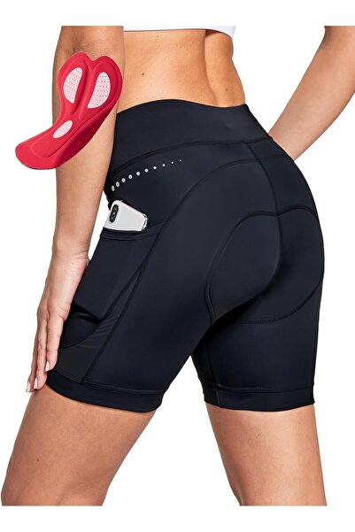 OEM Pantaloni scurți de ciclism pentru femei cu inserție 4D, respirabili, con...