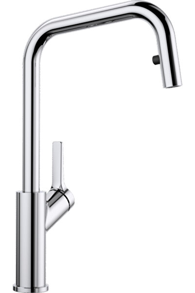 Blanco Jurena-S Chrome Μπαταρία Κουζίνας με Περιστρεφόμενο Ρουξούνι και Αποσπ...