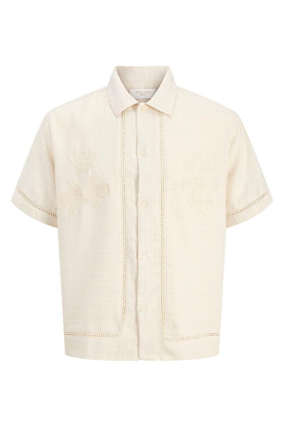 Jack & Jones Men's Relaxed Fit Resort Collar Shirt - Menton