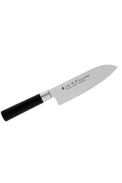 Satake Cutlery Cutit Santoku Satake, 17 cm, otel, maner polipropilena, argint...