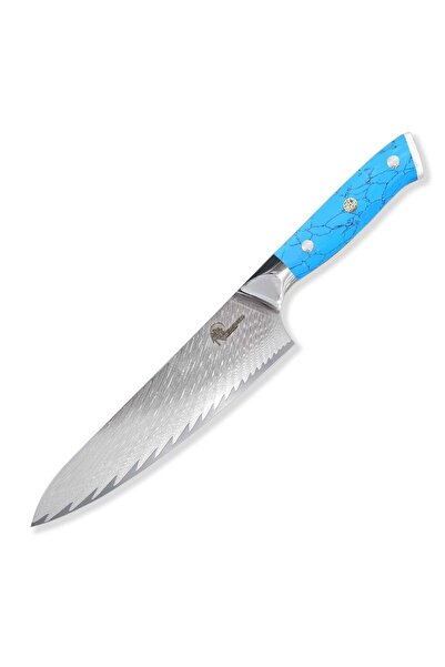 Dellinger Cutit Chef Blue Stone, otel damascat, maner turchenit