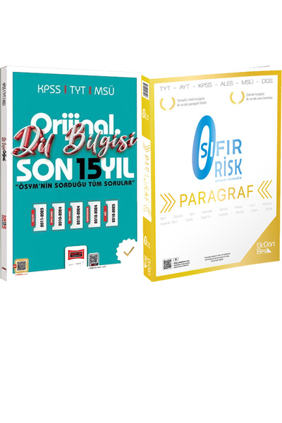 Yediiklim Yayınları 345 - Paragraf Sıfır Risk - 2026 Orijinal Dil Bilgisi Son...