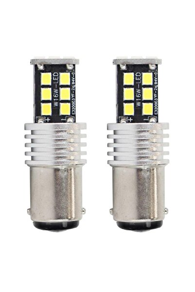 AMIO Becuri auto LED CANBUS 1157 BAY15D P21/5W Alb 12V 24V, 2835 15SMD, 5600K...