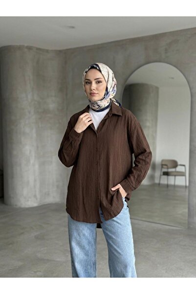 Naknaku Self-Striped Tunic-Brown