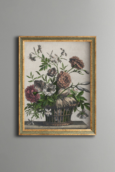 epiqart Velvet Flowers - Vintage Patterned Painting - Fine Model