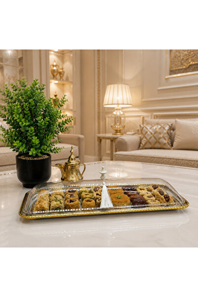laverahome Luxury Acrylic Serving Plate 50cm - Perfect Elegance for Serving C...