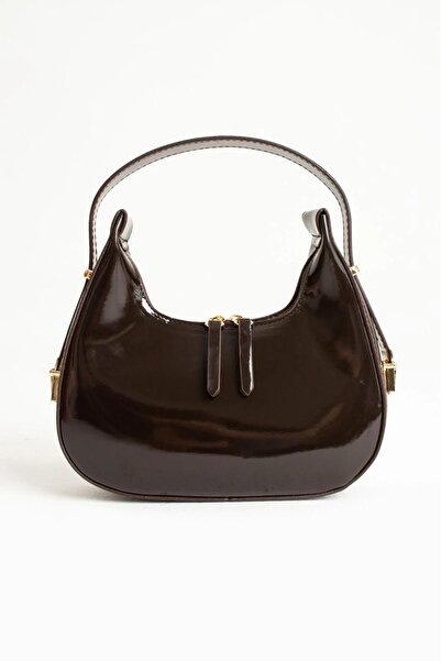 Morlex Women's Patent Leather Sorelis Cherry Bag Zipper Closure Shoulder Deta...