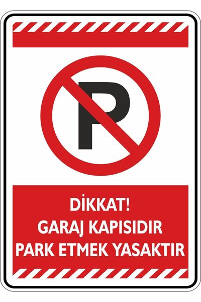 ünalgrup انتبه! باب جراج، ممنوع الوقوف، لوح ديكوتا مقاس 25 × 35 سم، سهل الترك...