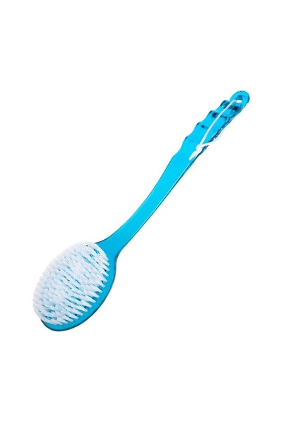 Jumbo Perie de Baie Masaj din Plastic Bleu cu Maner 36cm | Perie de baie pent...