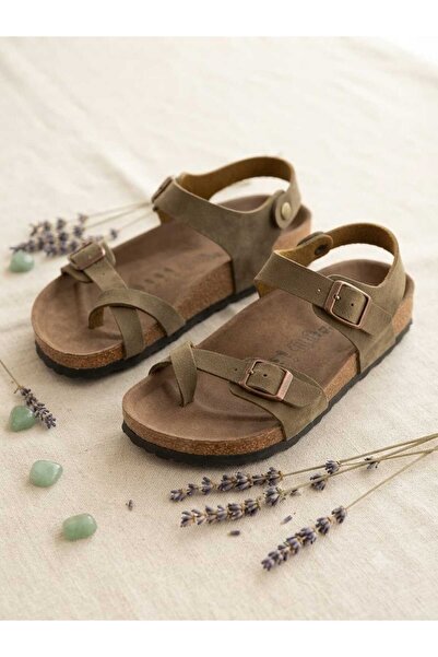 Slipcat Women's Anatomical Cork Sole Double Buckle Flip-Flop Casual Sandals