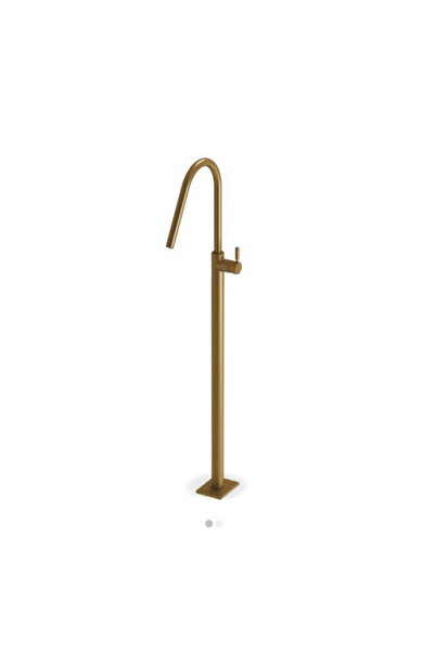 Eurorama Flush Bronze Brushed Επιδαπέδια Μπαταρία Νιπτήρος με περιστρεφόμενο ...