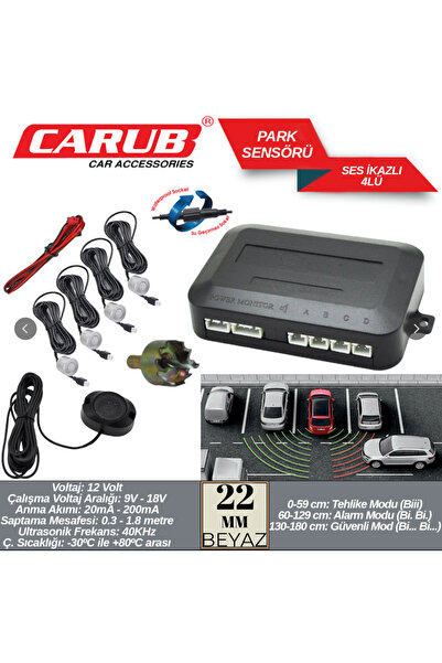 YGT Park Sensörü Beyaz 22mm Ses İkazlı Br0015920