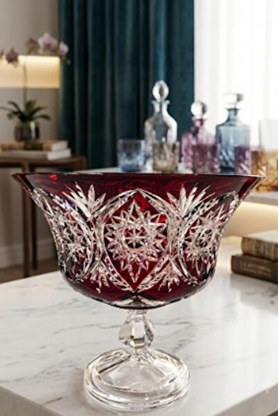 DECOSTYLE Mose Art Large Footed Fruit Bowl Mouth Diameter 27 cm Height 24 cm